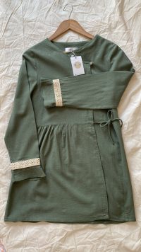 Keten Bağcıklı Kimono - Görsel 2