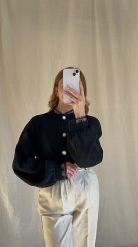 Gün Kurusu Hırka Siyah - Görsel 3