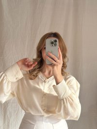 Keten V Yaka Gömlek